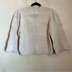 NEW &Merci Long Sleeve Knit Crewneck Sweater in Cream Large Photo 1