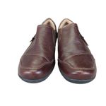 Taos Character Leather Shoes‎ Women's US 7 Brown Zip Up Comfort Casual Loafers Photo 2