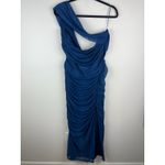 Abercrombie & Fitch Abercrombie Mesh Off The Shoulder Ruched Draped Maxi Dress Formal Evening XLP Photo 2