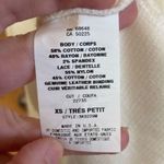 ABS Allen Schwartz ABS by Allen Schwartz Mini Dress White Black Lace Peplum Cocktail Dress XS Photo 3