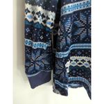 Nautica Women's Half Button Round Neck Long Sleeve Sweatshirt Blue Size Small Photo 2