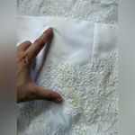 Alfred Angelo Y2K strapless lace overlay wedding dress with maxi pearl bow veil Photo 5