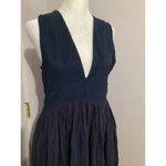 Lulus Navy Blue Sleeveless Fit & Flare Maxi V Photo 1