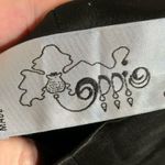 Italian Vintage Oppio black satin stretchy slit sides pants IT 44, US 10 Photo 3