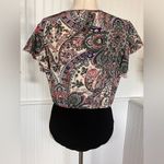 SheIn ✨3/$20 Floral Butterfly Sleeve Bodysuit V-Neck Faux Wrap Photo 1