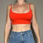 White Fox Boutique WHITE FOX Orange Sports Bra Size Large Photo 5