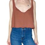 Out From Under NWT Urban Outfitters Orange Basic Cropped Oversized Tank Top Photo 0