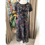 Modcloth NEW  Embellished To Perfection Beaded Floral Dress in Black Photo 2