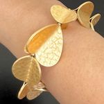 Kate Spade  New York  Worn Gold Metal Petal Bracelet 55g. Photo 3