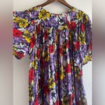 Go Softly Floral Print Short Sleeve V-Neck Zip-Front Patio Dress Size S Photo 6