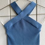Aritzia  Babaton Sculpt Knit Criss Cross Bodycon Mini Dress Blue Size 2XS Photo 1