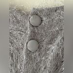 Uterque Feathered Fringe Button Up Maxi Skirt Western Size 28 Rare Designer Silver Size M Photo 2