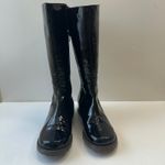Patrizia‎ Ancaldi Tall Boots Lug Sole Black Patent Leather Boots Womens 38 Italy Size 8 Photo 1