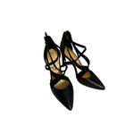 Nine West Women's Elilah Strappy Zip Up High Heels Black Size 7 Photo 2