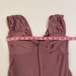 2 Saints Mauve Knot Front Bodysuit Women’s Medium Sleeveless Stretchy V Photo 3