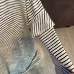 Van Heusen White with Black Stripes Top Size Large Photo 2