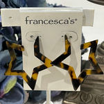 NEW!‎ Francesca’s Yellow and black star earrings Gold Photo 0