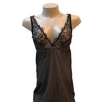 Intimissimi Lace Lined Babydoll Slip Dress Nighty Black Women's sz. S Photo 2