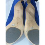 Ivanka Trump Womans 9.5 M Blue Suede Slip On Heel Pumps Photo 6