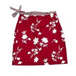 White Stag VTG Y2K  Red Floral Wrap Skirt Women’s 12 – Hawaiian Cotton Midi Photo 2