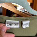 Chico's Chico’s Cap Sleeve V Neck Olive Green Tee Shirt Size Medium (1) Photo 1
