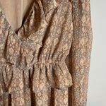 Moon River  metallic patterned ruffle dress Photo 1