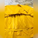 JM Collection Yellow Knee Length Dress Sleeveless High Waist Ruffle Hem Belted Shirt Dress USA Photo 5