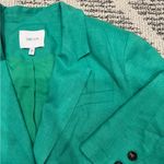 Greylin  Havana Boyfriend Linen Blend Green Blazer Photo 7