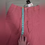 NWT Sincerely Jules Linen Blend Cargo Pants Women's Medium Dusty Pink Photo 6