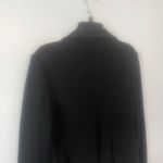 Lafayette 148  New‎ York Leather Merino Wool Mix Black Jacket Size 6 Photo 3