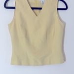 Ann Taylor  100% Silk Butter yellow V neck vest size 2P Photo 9