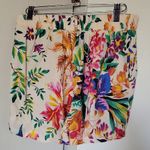 RACHEL Roy Line Floral Green and Yellow Bermuda Shorts Tropical Print Size S Photo 3