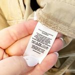 Loft High Rise Belted Stovepipe Wide Leg Trouser Khaki Pants in Twill Tan 10 Photo 3