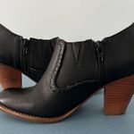 Jack Rogers  Kyle Black Leather Stacked Heel Booties Photo 2