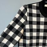 Sandro Paris Sweater Black & White Checkered Knit Top Sz M (?) EUC Photo 5