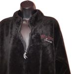 OK Sooners Quarter Zip Black Fluffy Pullover Size M Photo 2