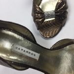 Caparros  Copper Faux Snakeskin‎ Embellished Heels Photo 7