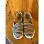Rocket Dog  Womens Multi Colorrd Striped Slip On Shoes Size 8.5 Photo 1