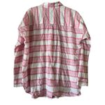 J.Jill Red & White Striped 100% Cotton Shirt Photo 2