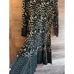 Taylor Sweater dress Size Large Black white Midi Stretchy Cocktail Party Holiday Photo 2