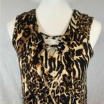 Bobbie & Brooks Bobbie Brooks super soft animal print cross front shift dress size small NWOT Photo 1