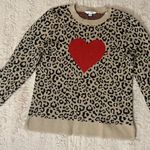 Time & Tru  Heart And Animal Print Sweater in size L (12-14) Photo 0