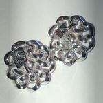 Sperry  Brand Elegant Vintage Silver Tone Boho Floral Earrings Photo 3