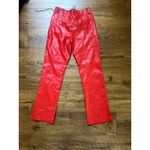 Halloween Costume Red Lace Up Red Faux Leather Pants Size Medium Photo 3