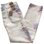 Levi's New  501 Original Button Fly Tie Dye Cream and Pink Womens Jeans 29x30 Photo 0