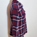 Burgundy and Navy Plaid Flannel Shirt Size 6 Patagonia Women's Flannel Photo 3