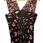 Kay Unger  Sleeveless Chiffon Silk Top Floral Ruched Bust Lined Size 8 EUC Photo 0