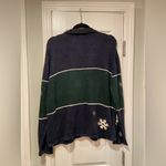Christopher & Banks VTG Size XL Snowflake Sweater Hand Embroidered Button Front Photo 5