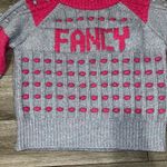 Love Shack Fancy Pink and Blue Ellyn Alpaca Fancy Crewneck Sweater Size Medium EUC Photo 3