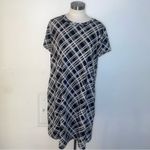 Apt. 9  Black Plaid Shift Dress M | Classic‎ Fall Winter Workwear Tunic Photo 2